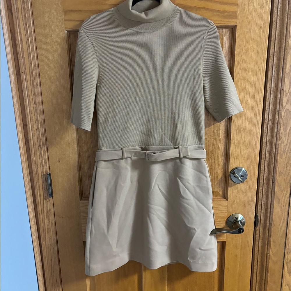 Theory Taupe Mini Dress